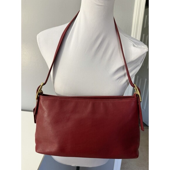 Coach Vintage Legacy Purse Ladies Shoulder Bag Red Leather Medium F23-9861 - Picture 2 of 12